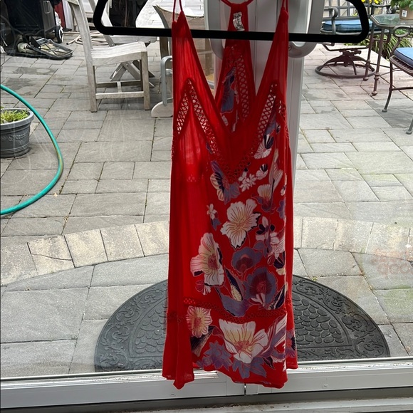 Free People Floral Red Sleeveless Top - Picture 10 of 13